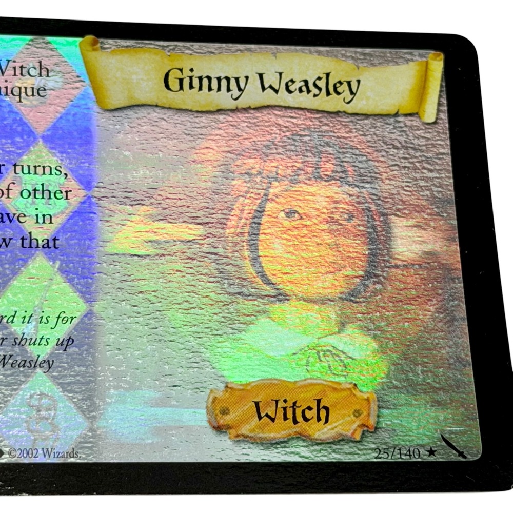 Harry Potter TCG Ginny Weasley 25/140 Chamber of Secrets Holo Rare Card Exc